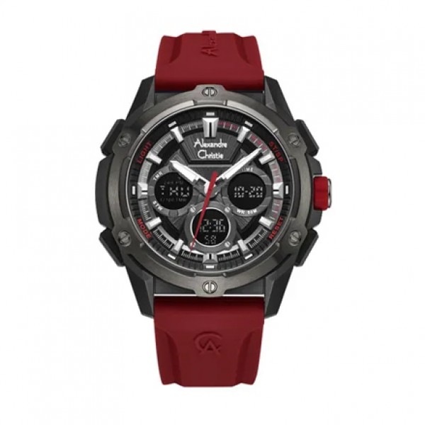 Alexandre Christie AC 9503 Grey Red Rubber MHREPDGRE